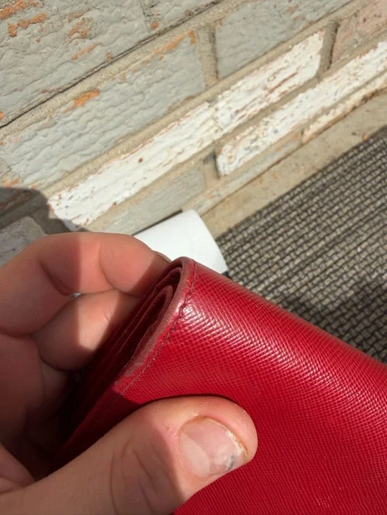 Prada Saffiano Leather Compact Wallet (snap closure zip coin compartment) - Picture 9 of 12